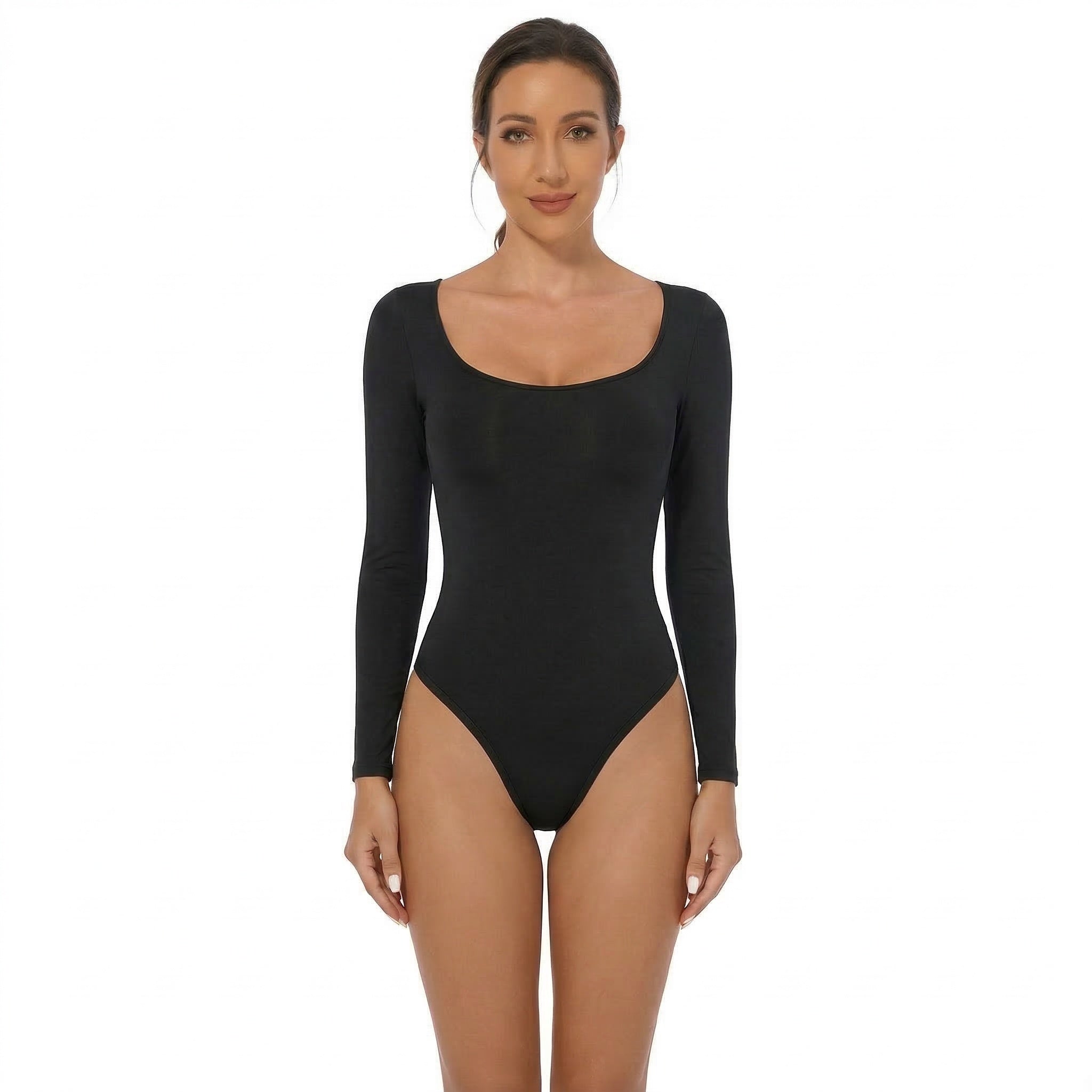 HCRVI | Women's Long Sleeve Shapewear Bodysuit Slim Sculpt Fit