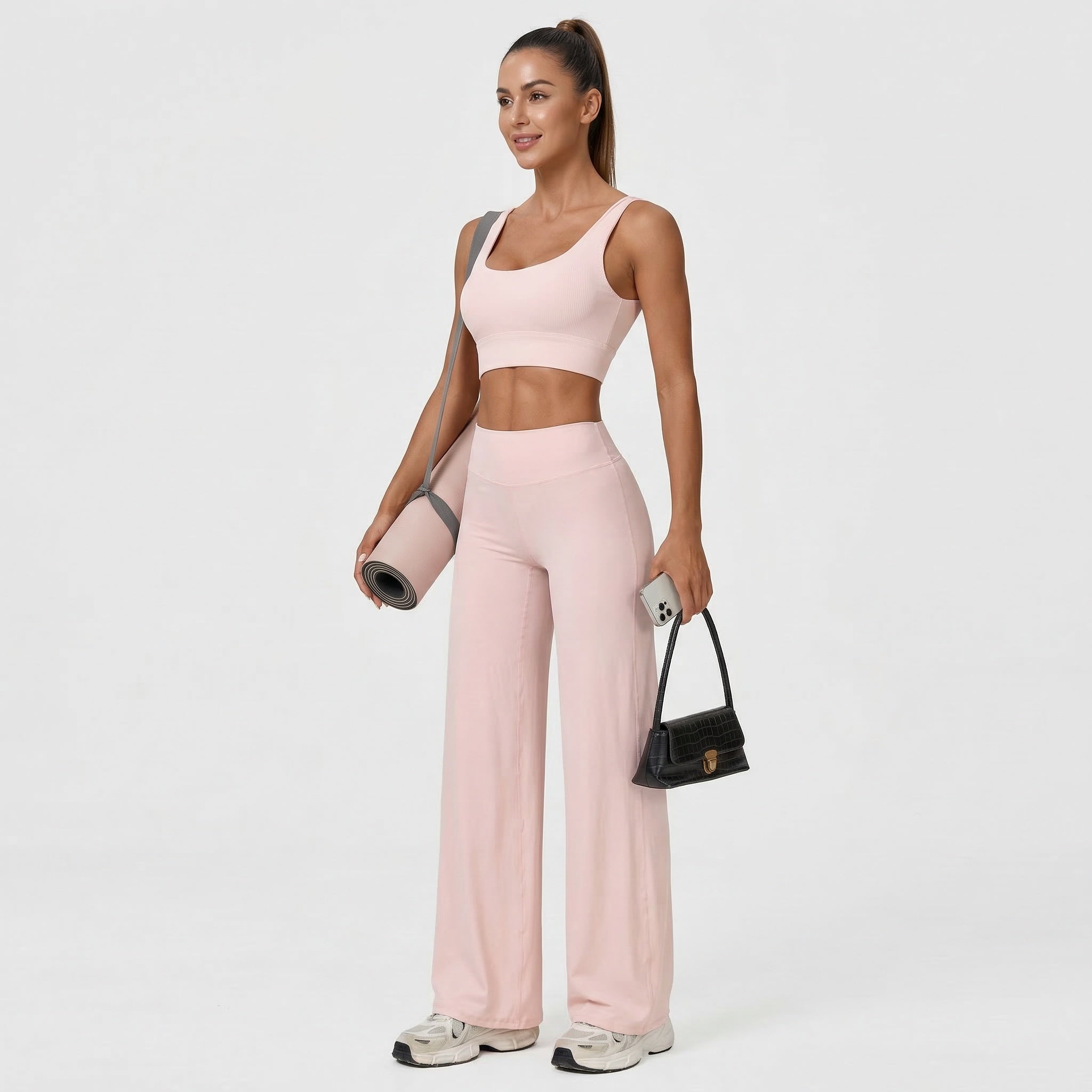 HCRVI | Women’s Slim Fit Yoga Set Racerback Stretch Comfort Gym Outfit