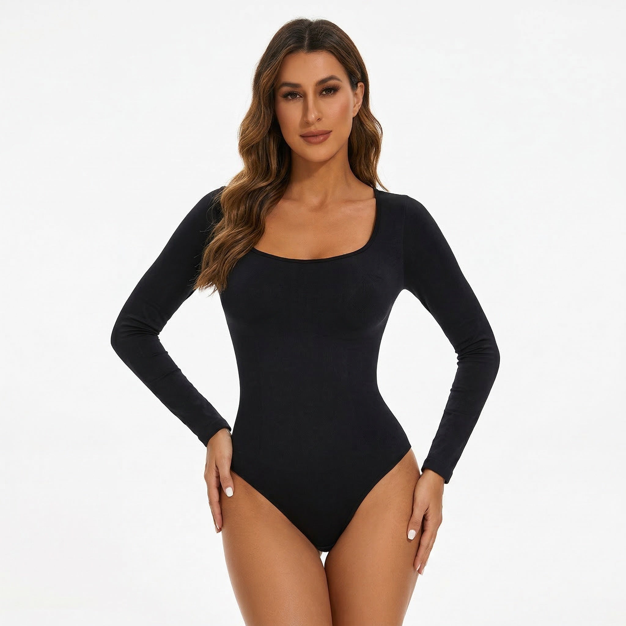 HCRVI | Women’s Square Neck Shapewear Bodysuit Tummy Control Seamless Fit