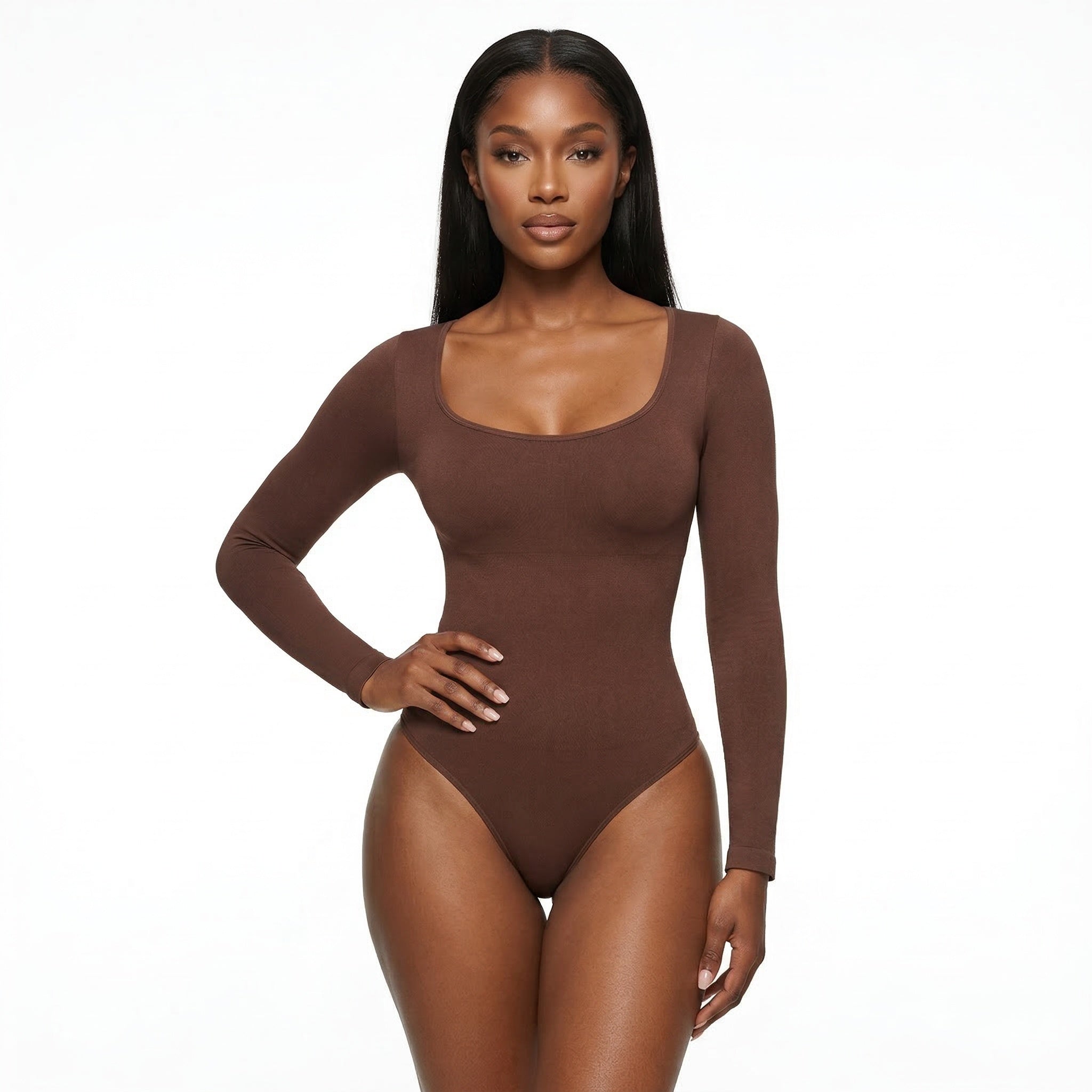 HCRVI | Women’s Square Neck Shapewear Bodysuit Tummy Control Seamless Fit