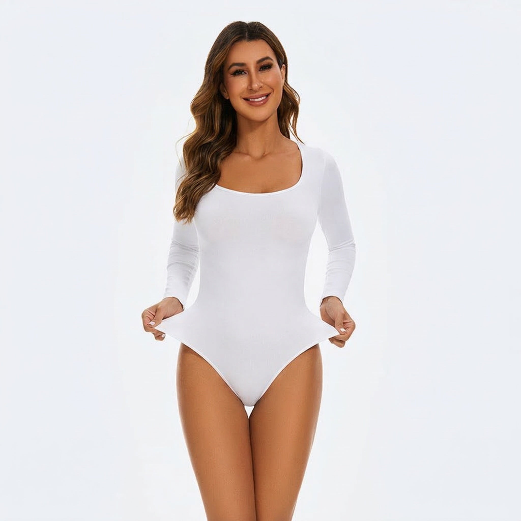 HCRVI | Women’s Square Neck Shapewear Bodysuit Tummy Control Seamless Fit