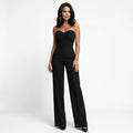 HCRVI | Women’s Strapless Slim Fit Jumpsuit Elegant Straight Leg Outfit